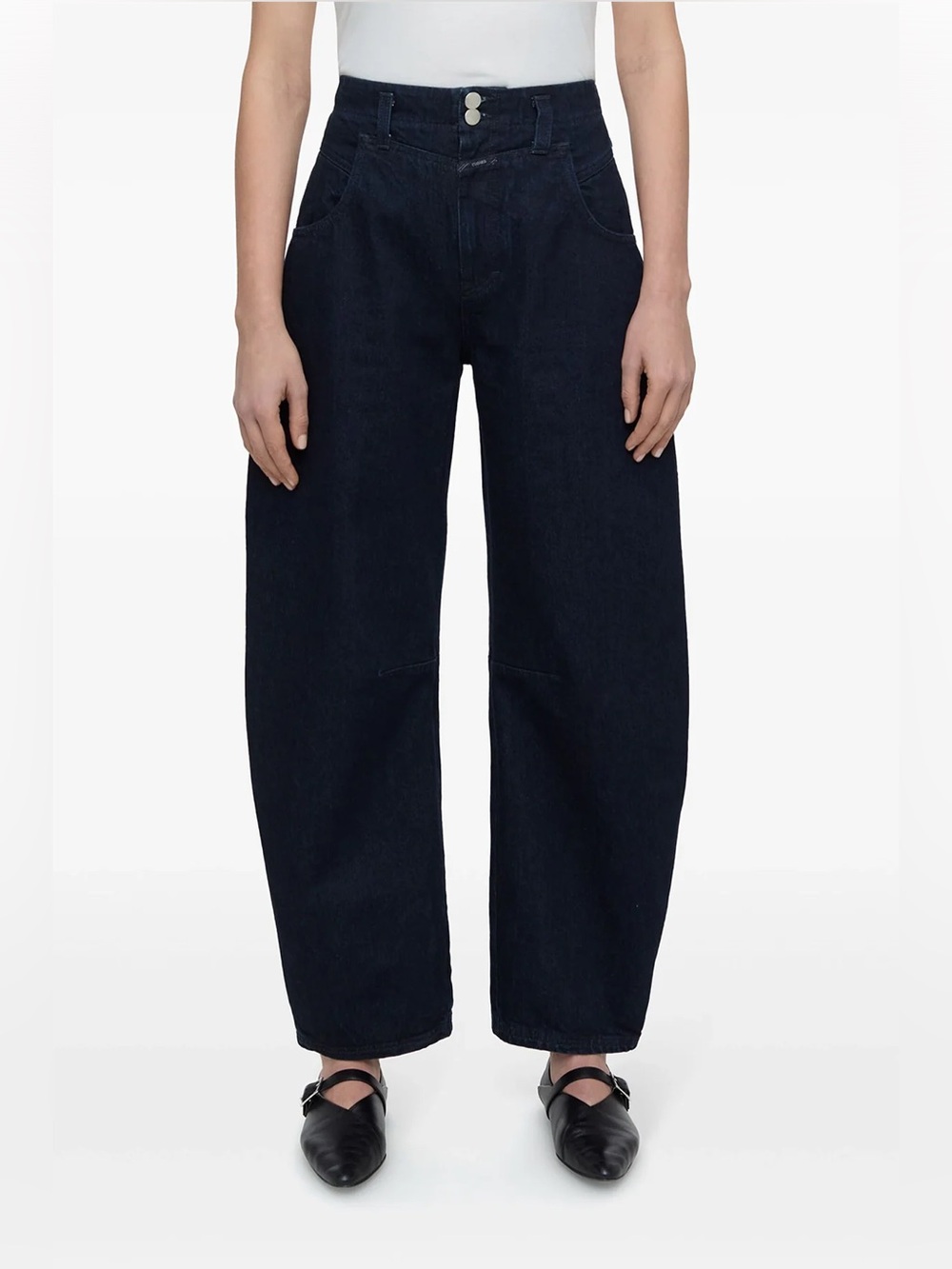 Closed Denim Ridge X Jeans Barrel Leg Dark Blue Size 24